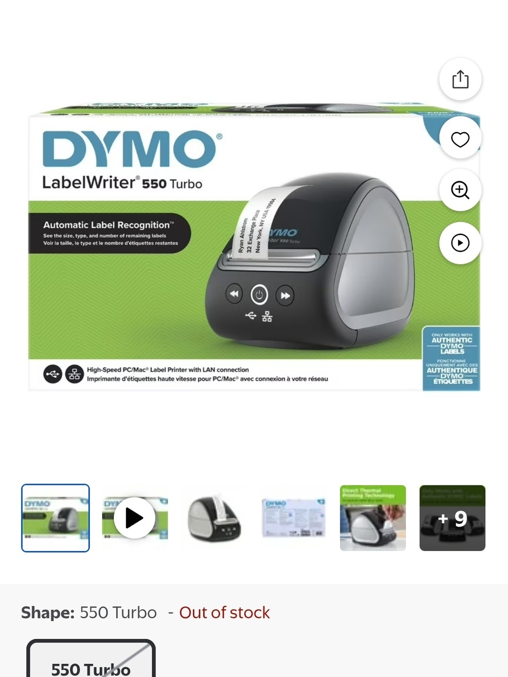 Dymo LabelWriter 550 Turbo Box - NEW in Box - Picture 2 of 3